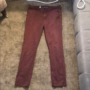 Aeropostale skinny maroon pants